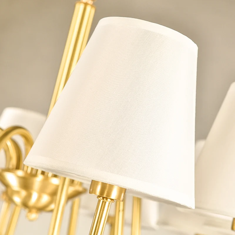 Люстра из медной ткани в американском и стиле простая люстра европейском для