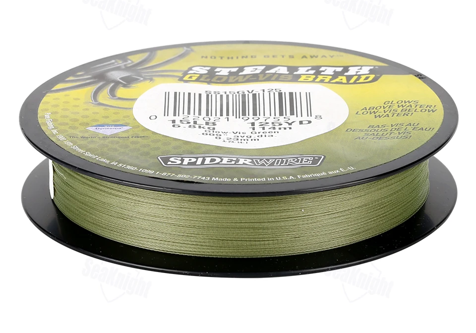 Бренд Spiderwire Stealth 114 м 125YD леска из микроволокна светящаяся оплетка гладкая леска для литья 6lb 8lb 10lb 15lb 30lb