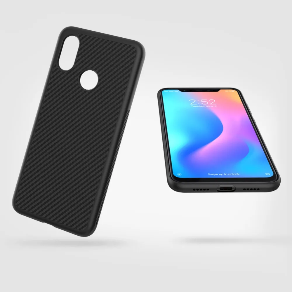 Nillkin Synthetic fiber Carbon PP Plastic Back Cover for Xiaomi Mi8 Mi 8 case Magnetic ultra thin slim inner iron sheet |
