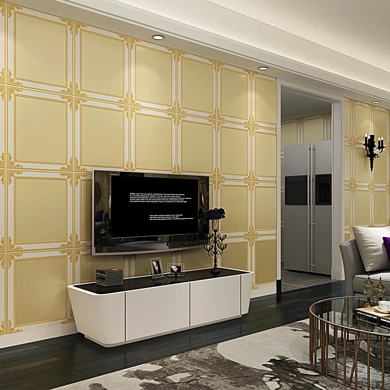 Обои в современном минималистическом стиле с рамкой papel de parede импортные зеленые