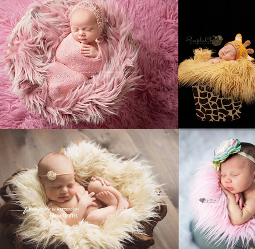 Детское одеяло из искусственного меха корзина наполнитель мех реквизит для