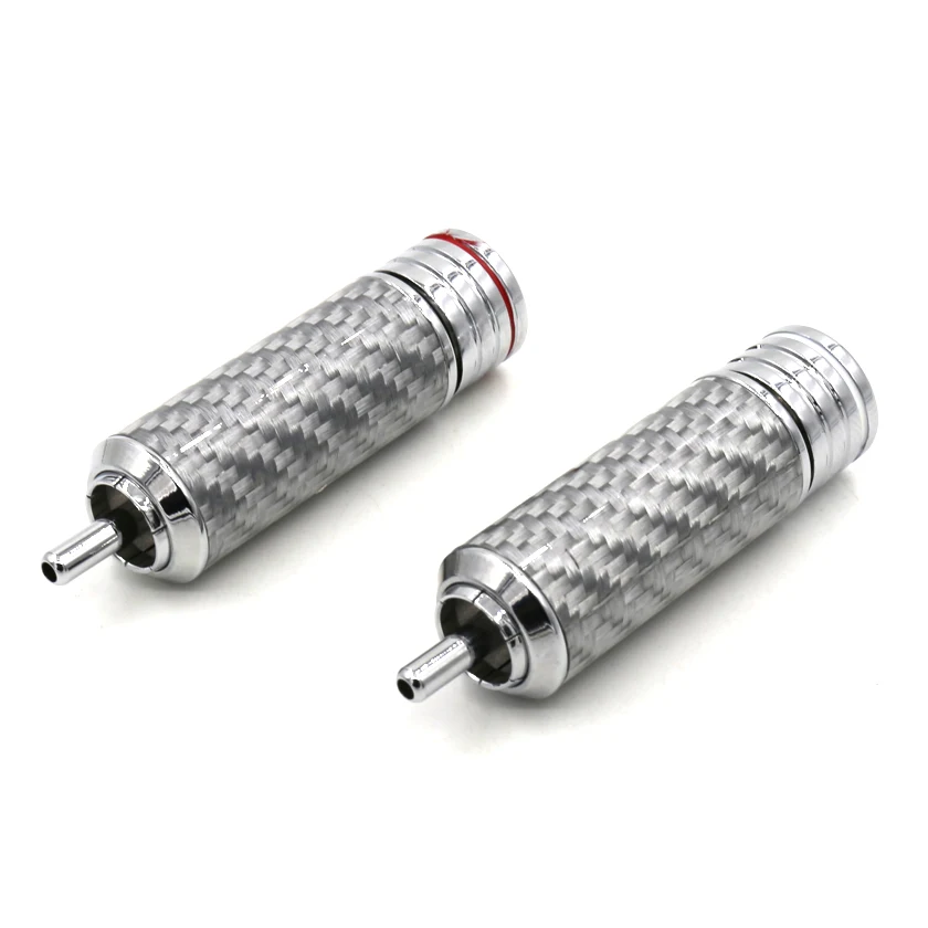Бесплатная доставка 4 шт. углеродное волокно родиевое покрытие не припой штекер