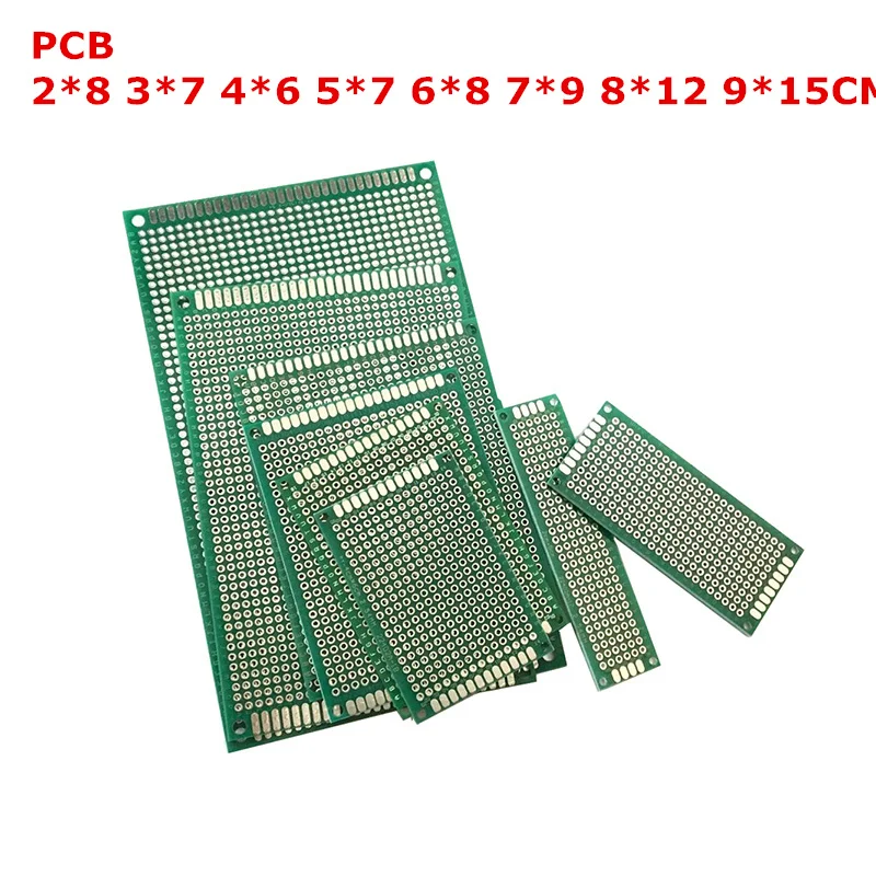 16 шт. Двухсторонний PCB Луженый 2 54 мм Печатная плата FR4 1 6 универсальный 2*8 3*7 4*6 5*7 6*8