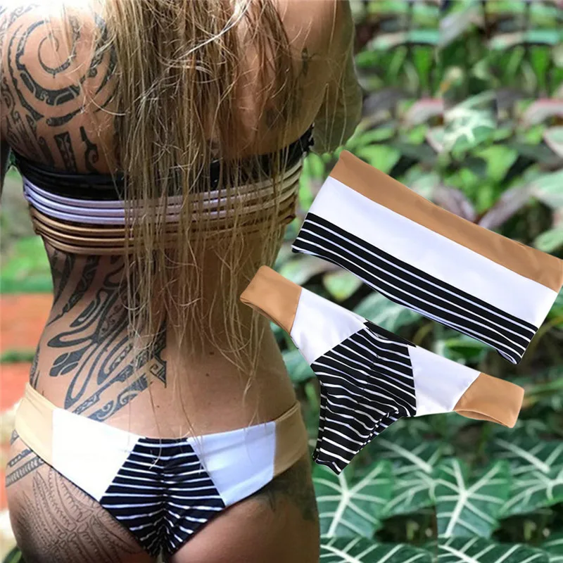 Новые 2018 бикини Для женщин сексуальные купальники купальный костюм с открытыми