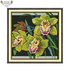 Joy Sunday H692(12) 14CT 11CT штампованная и Счетная домашняя отделка орхидеи цветы вышивка крестиком