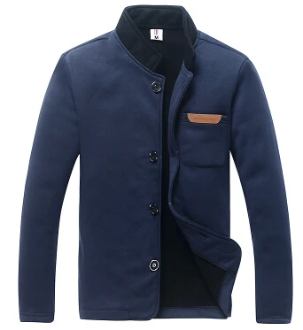 navy blue Мужская куртка весна осень Высокое качество карман Украшенные повседневные куртки на открытом воздухе Модные мужские пальто - Цвет: navy blue