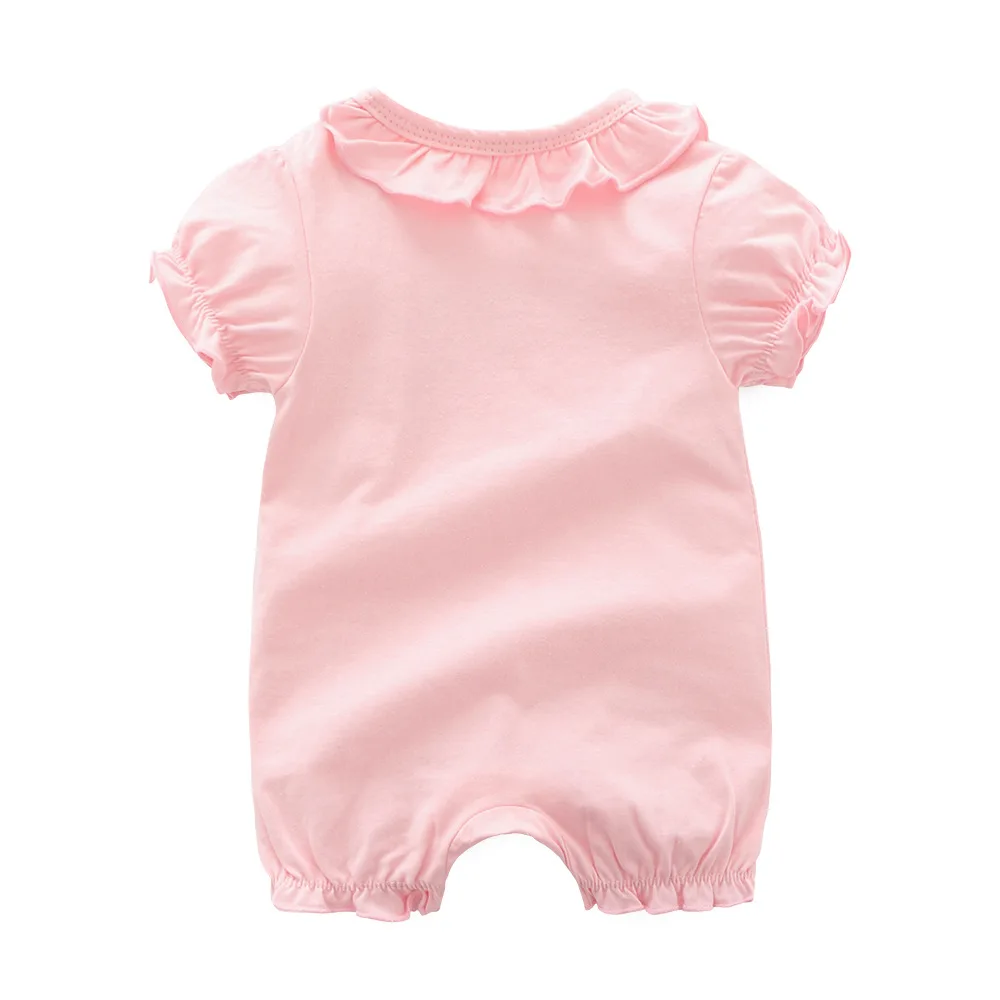 Короткий комбинезон для новорожденных девочек кружевной хлопковый джемпер на