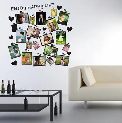 Wall Paper 20Pcs DIY Family Picture Photo Frame Sticker Removable Mural Home Decor Decal | Дом и сад