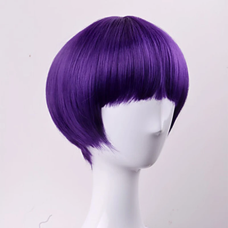 HAIRJOY синтетические волосы фиолетовые парики для женщин короткий прямой парик для косплея