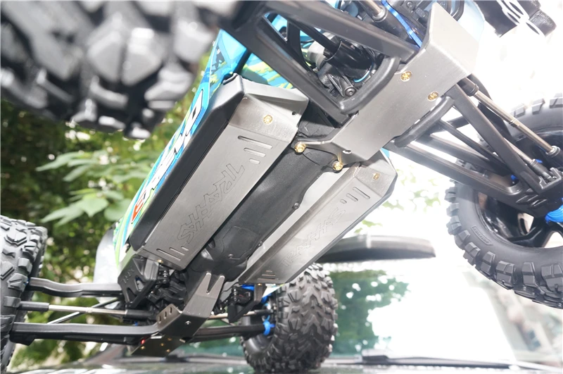 Противоскользящая пластина из нержавеющей стали Защита корпуса для 1/10 TRAXXAS E REVO 2