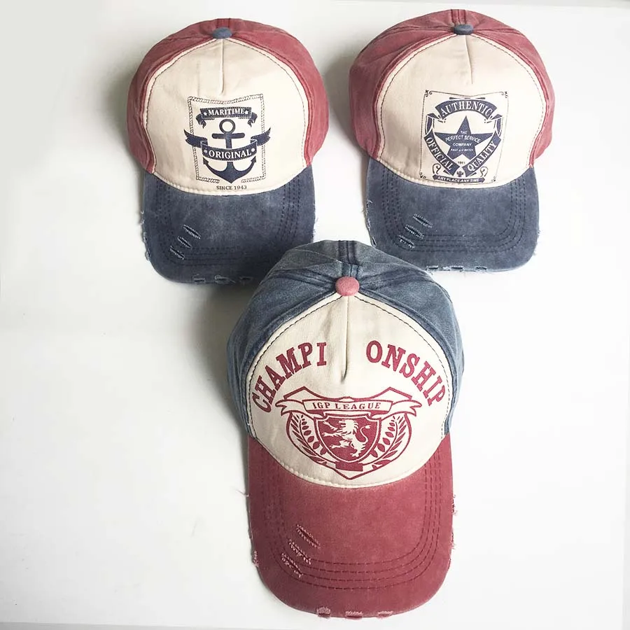 Унисекс промытый хлопок бейсболки для мужчин и женщин на каждый день Ретро стиль