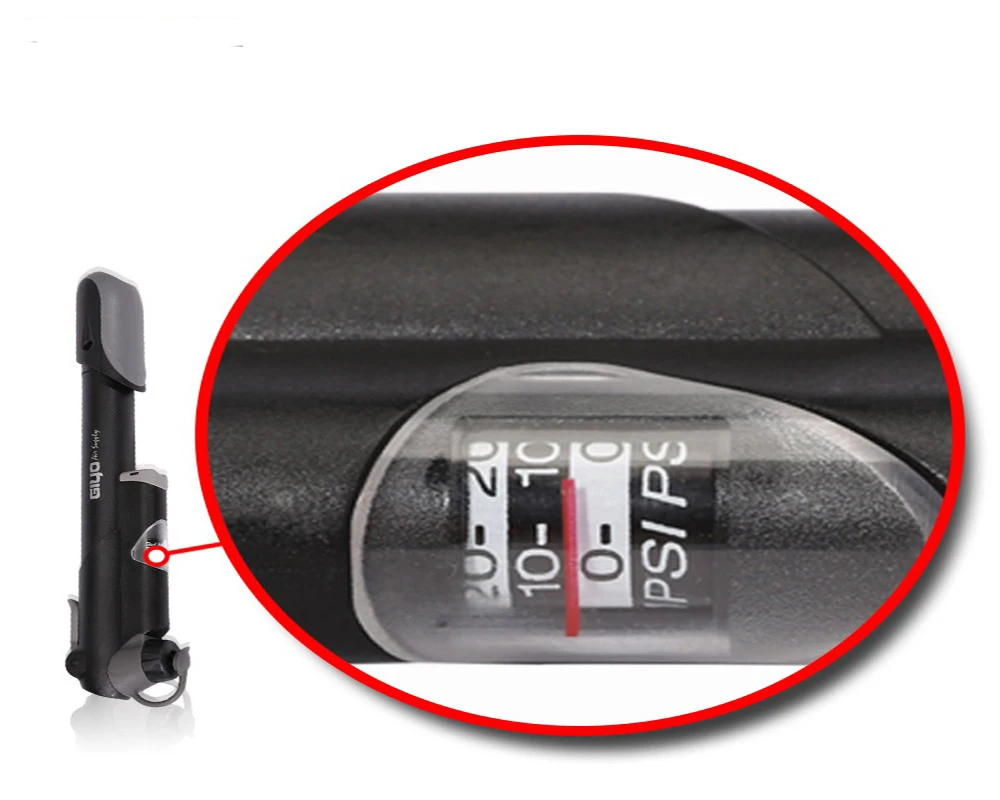 Велосипедный мини-насос 120 PSI с манометром от GIYO 41 s подходит для Presta& Schrader без значения, меняющий необходимый костюм MTB дорожный велосипед спортивный мяч