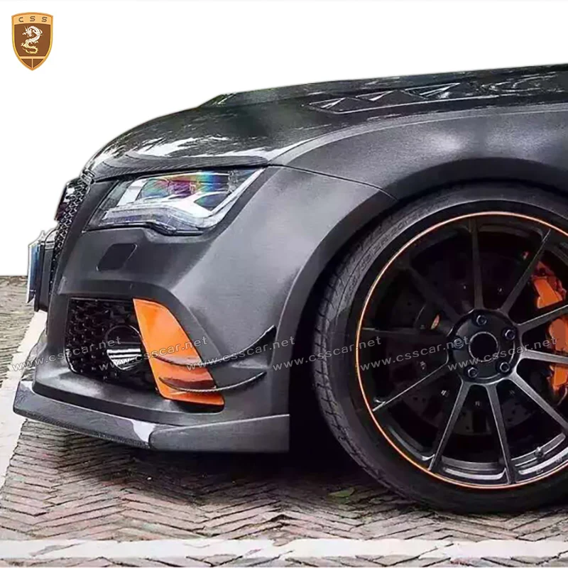 Наборы для тела из углеродного волокна RS6 RS7 передняя боковая юбка губ углеродные