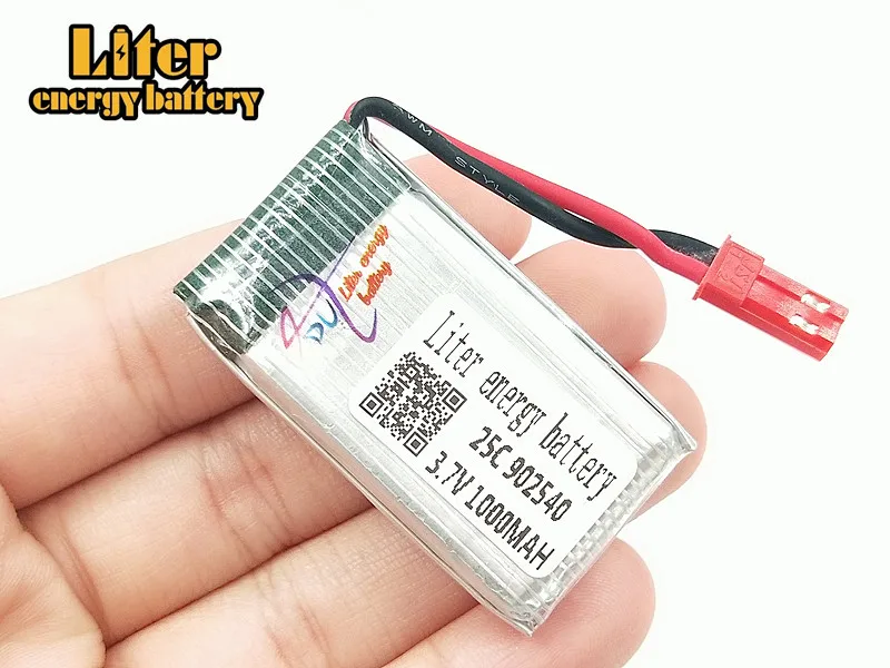 

Литий-полимерный аккумулятор 3,7 в 1000 мАч для квадрокоптера UAV MJX X400 X300C X800 RC aircraft HJ818 HJ819 902540 JST Plug 25c