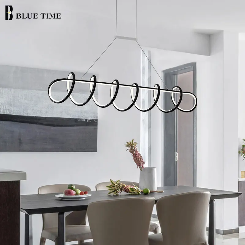Black&ampWhite Modern LED Pendant Light For Living Room Dining room Kitchen Ceiling Mounted Lamp Led lamp Hanging Home | Лампы и