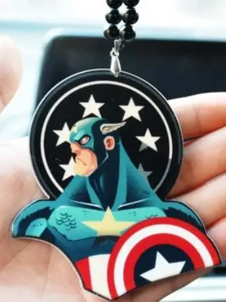 D Автомобильная подвеска акриловая серия Marvel фильм мультяшный Бэтмен Женщина-кошка Супермен Капитан Америка Автомобиль Стайлинг Авто подвесной орнамент - Название цвета: D