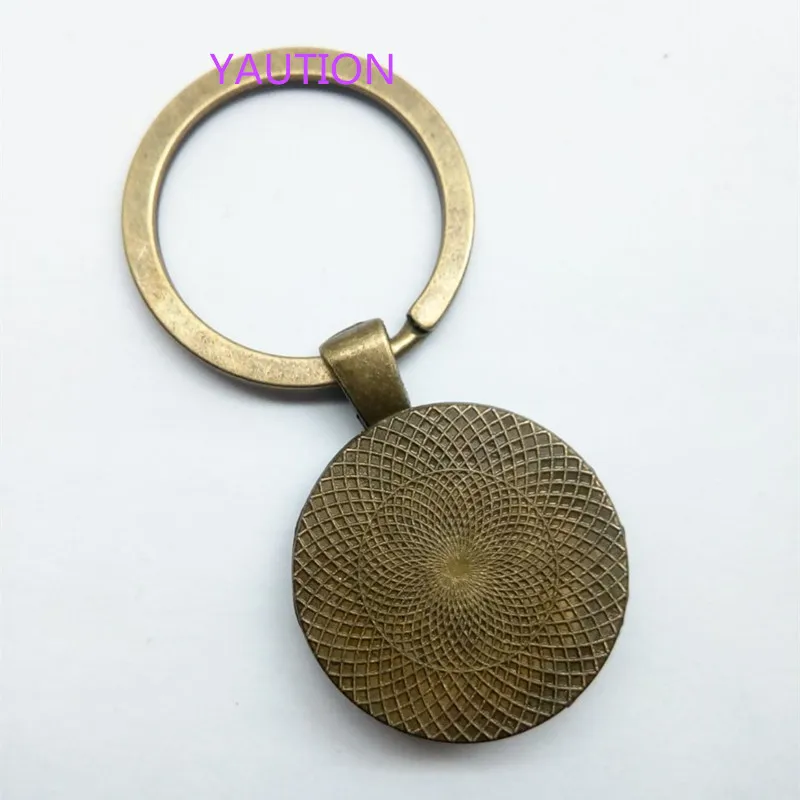 1 Шт. Бейсбол Атланта Бравс/Стекло Античная Бронза Позолоченный брелок Мужчина