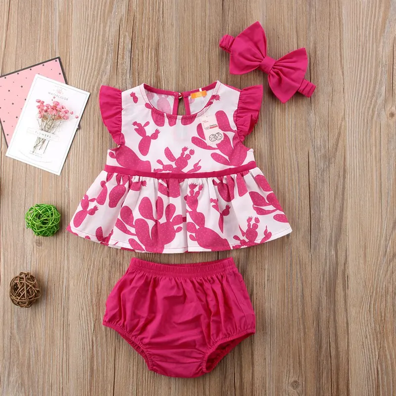 Повседневная одежда с цветочным рисунком для новорожденных девочек от 0 до 24
