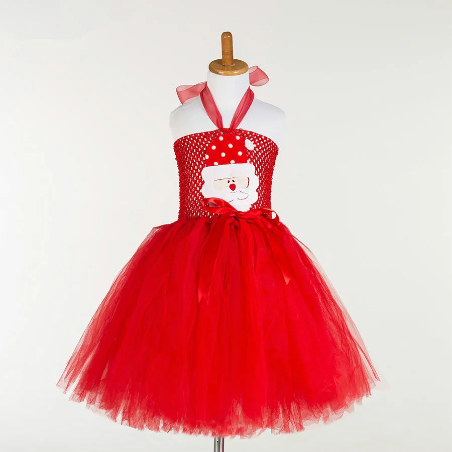 Christmas Girls Dress Kids Dresses For Costumes Ball Gown Santa Claus Toddler Baby Girl Party Cartoon Clothes | Детская одежда и