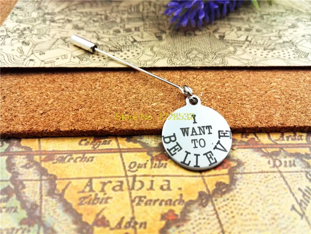 Горячая Распродажа брошь 20 мм нержавеющая сталь виде незаполненного круга я хочу