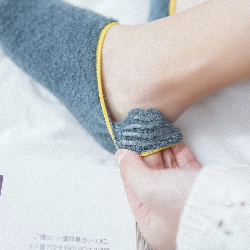 Эластичные домашние толстые теплые носки-тапочки женские мягкие флисовые Носки