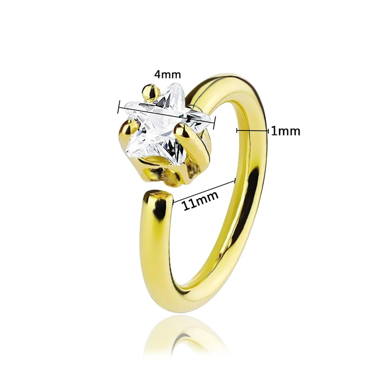 Кольцо Ziron в носу и ушах украшение для пирсинга носа разные цвета | Украшения