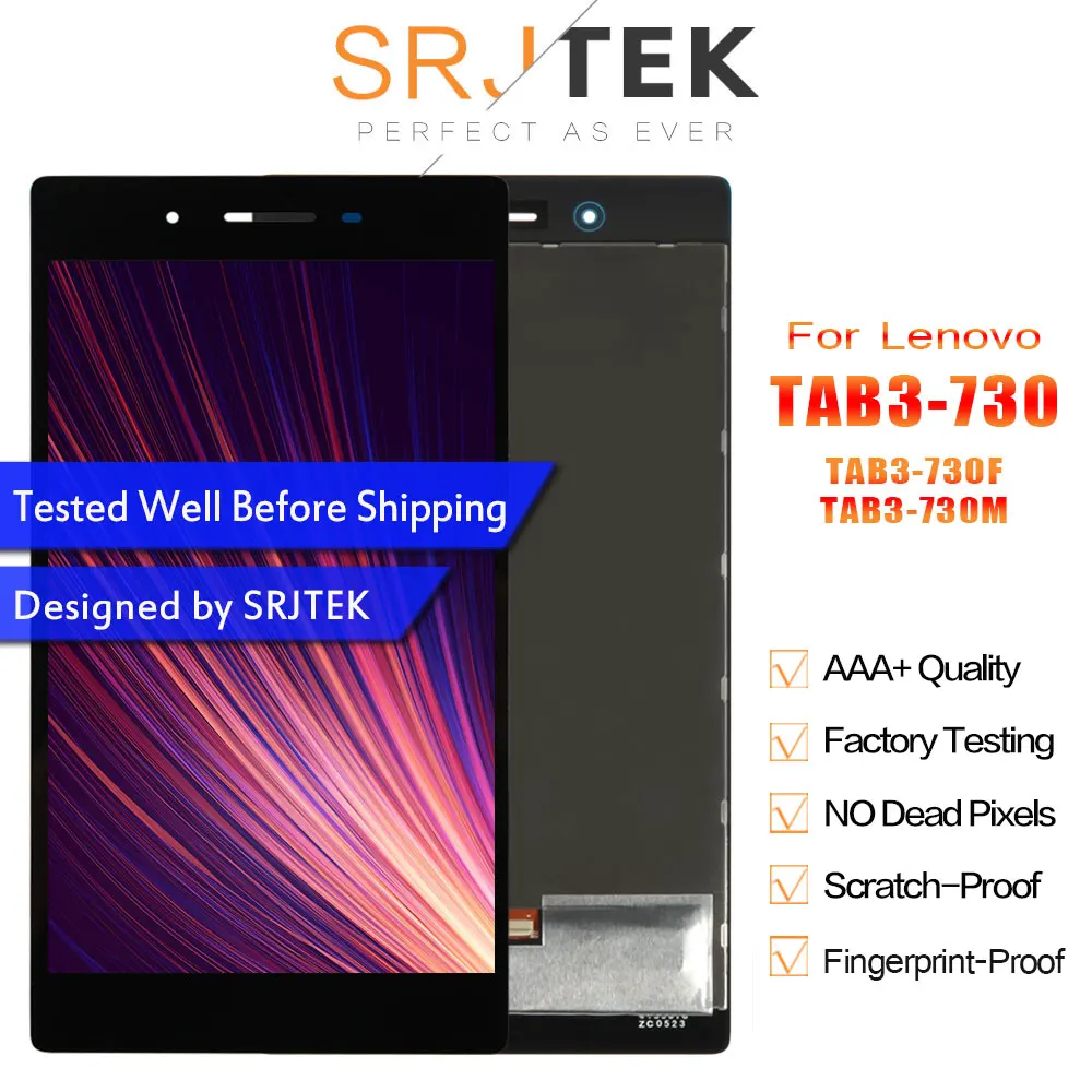 Srjtek 7 &quotв сборе для Lenovo TAB3 730 730F 730M м ЖК дисплей сенсорный экран дигитайзер