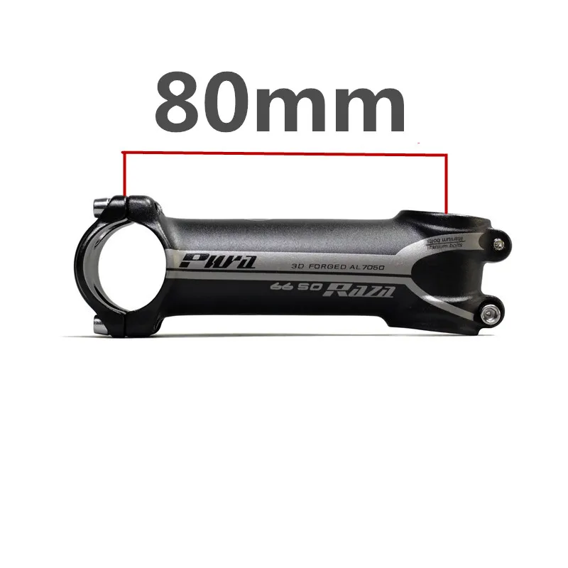80mm puraraza легкий 3D 7050 алюминиевый сплав стержень для дорожного велосипеда MTB велосипедный подъемник 31,8*60/70/80/90/100/110 мм 6 градусов - Цвет: 80mm