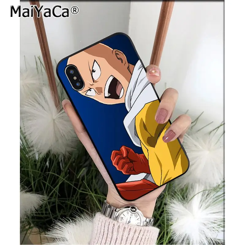 A12 MaiYaCa ONE PUNCH MAN Saitama аниме Силиконовый ТПУ мягкий черный чехол для телефона для iPhone 6S 6plus 7plus 8 8Plus X Xs MAX 5 5S XR - Цвет: A12