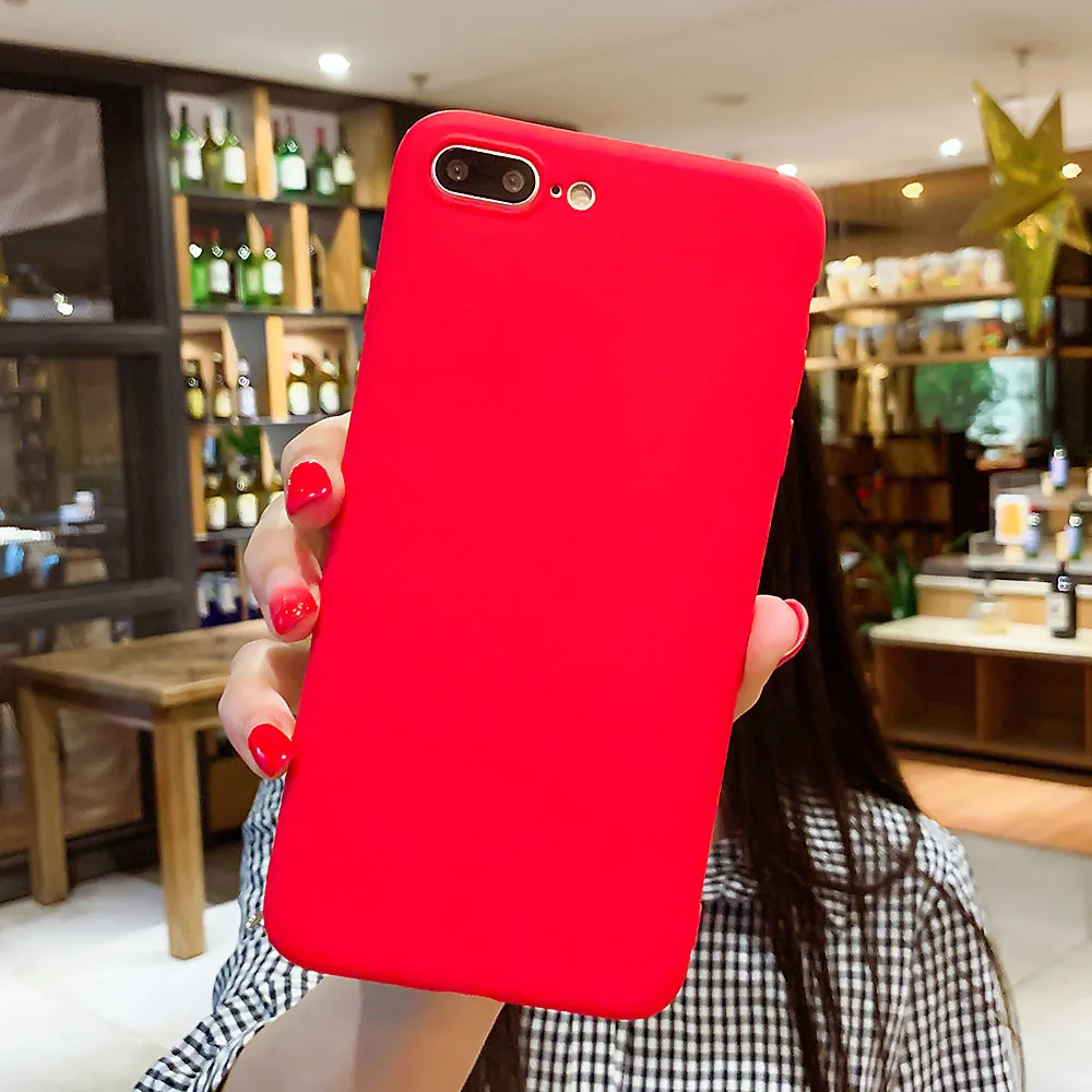 BROEYOUE чехол для iPhone 7 Plus силиконовый ТПУ Xr 6 6S SE 5S матовый роскошный карамельный