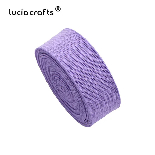 C7 Purple Lucia Crafts, 5 ярдов/партия, 18 мм, одноцветная эластичная лента, отделка, кружево, сделай сам, головной убор, украшения ручной работы, аксессуары T0802 - Цвет: C7 Purple