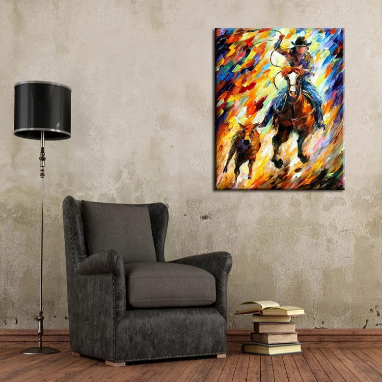 Профессиональный художник Ручная роспись высокое качество Западная корова