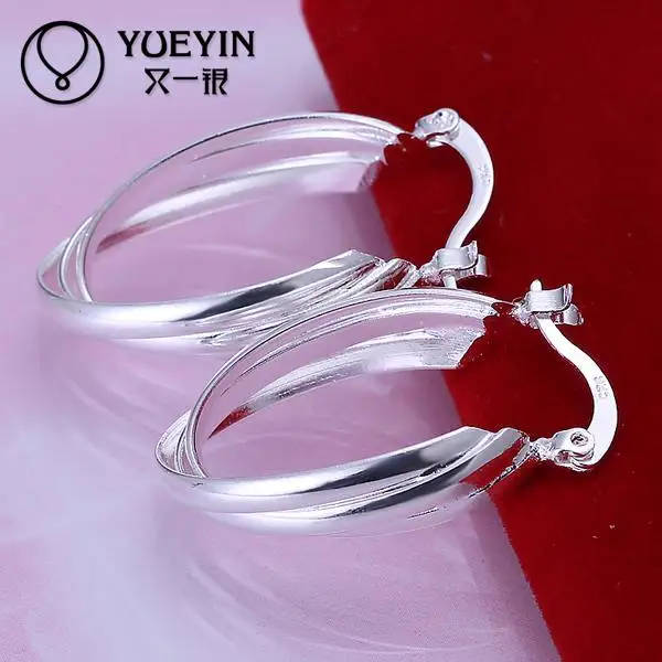 New Arrival Brand Trendy Elegant Charm Silver Romantic Austria Crystal Stud Earrings Weddings Jewelry With | Украшения и