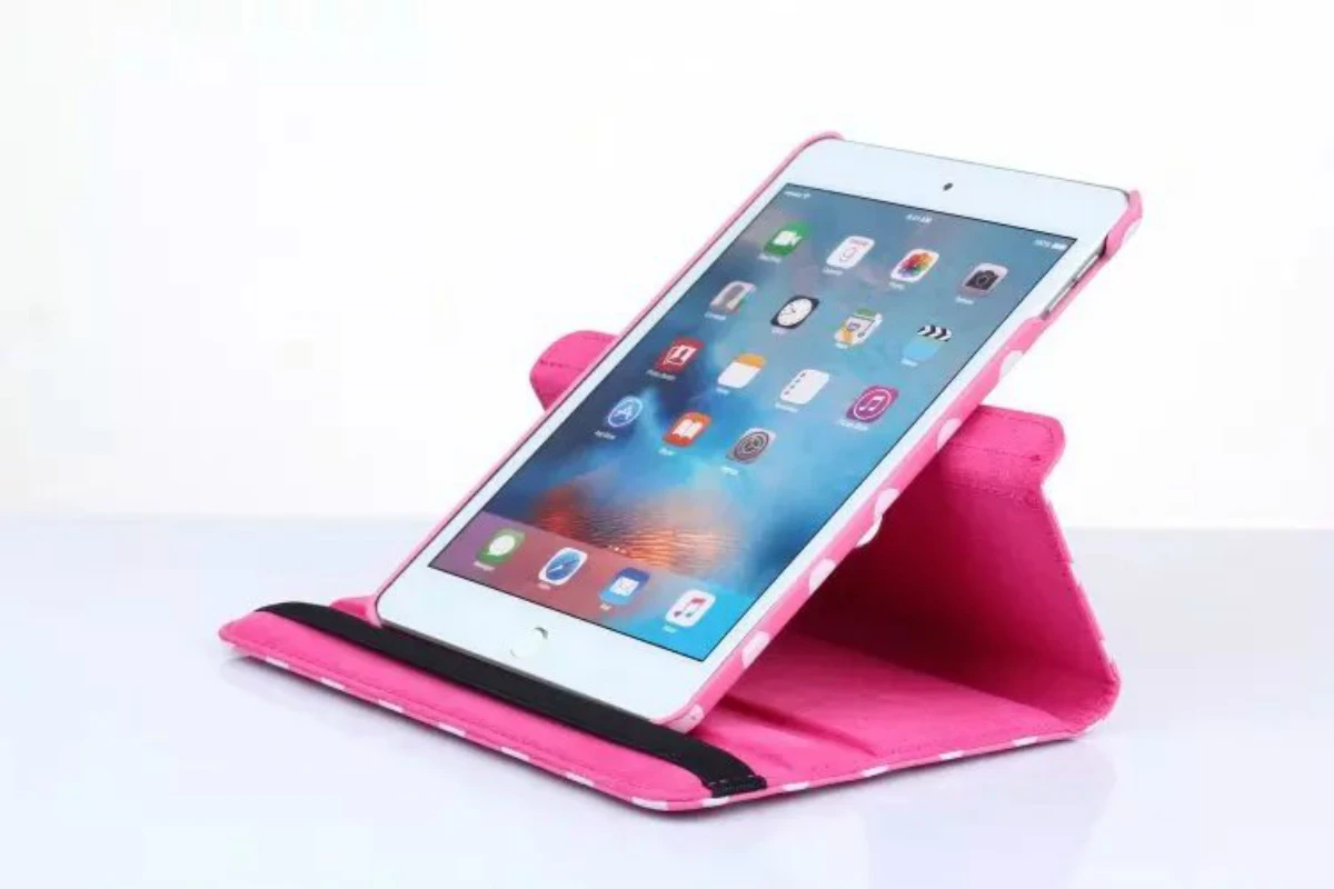 Dot Кожа Флип Смарт 360 Вращающийся Чехлы для apple ipad mini 4 крышка Защитная Крышка Для