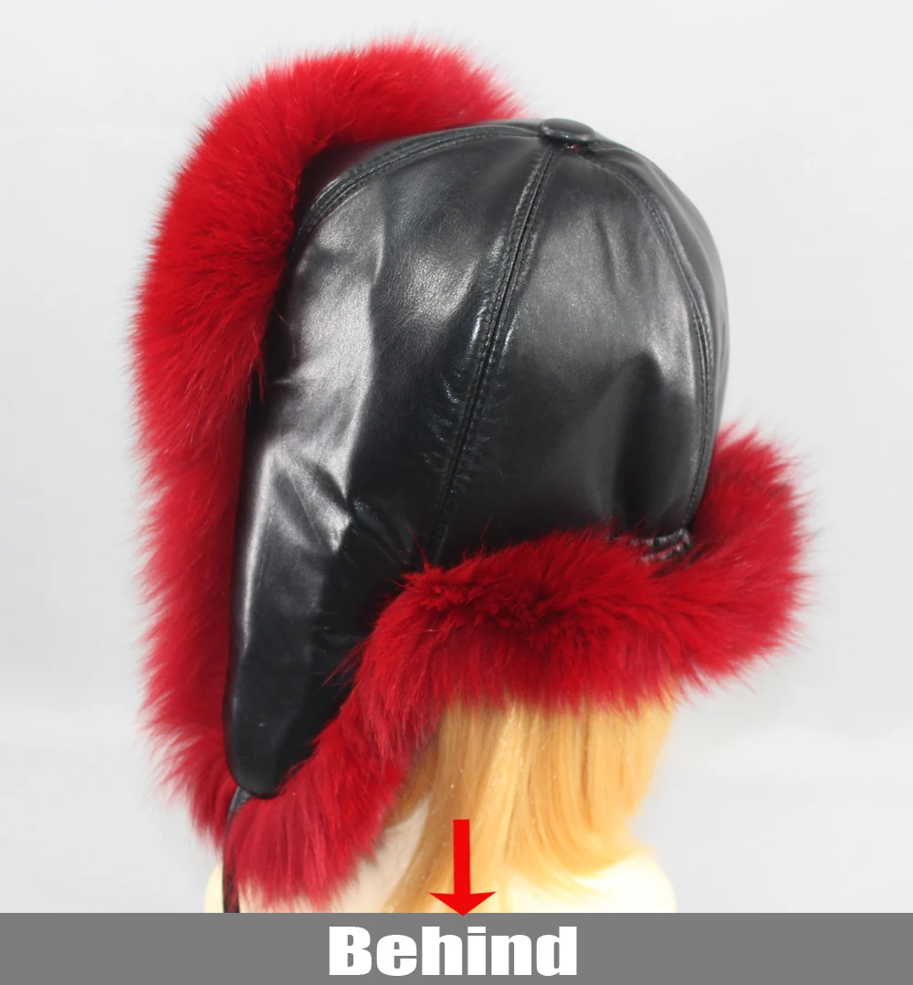 Hot Sale Natural Fox Fur Hat Women Thick Warm Real Fox Fur Cap Winter Fox Fur Bomber Hat Free Shipping