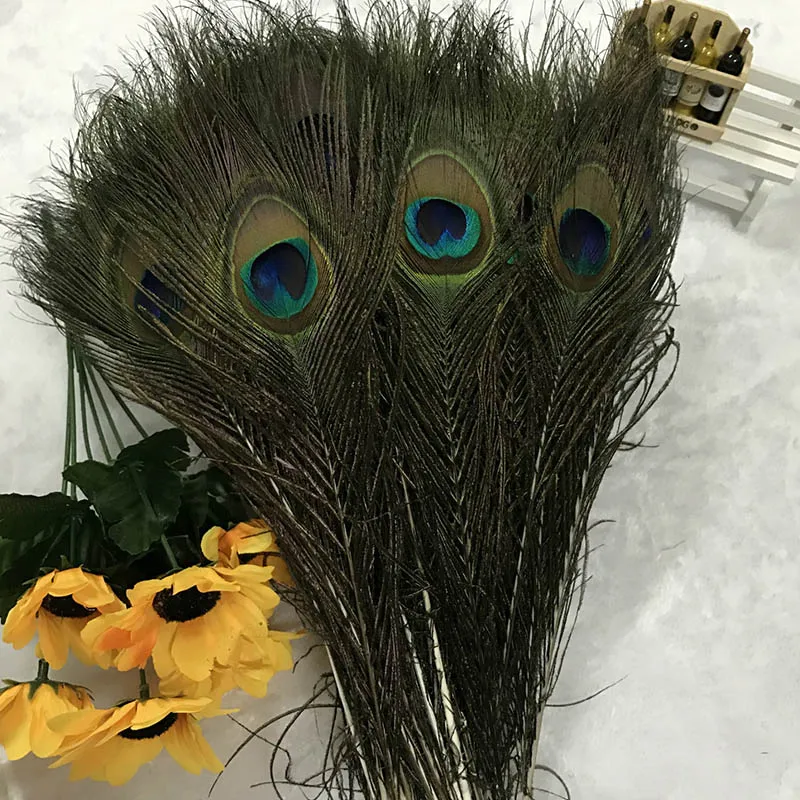 Перо павлина рождественское праздничное украшение DIY ювелирные инструменты 10 шт.