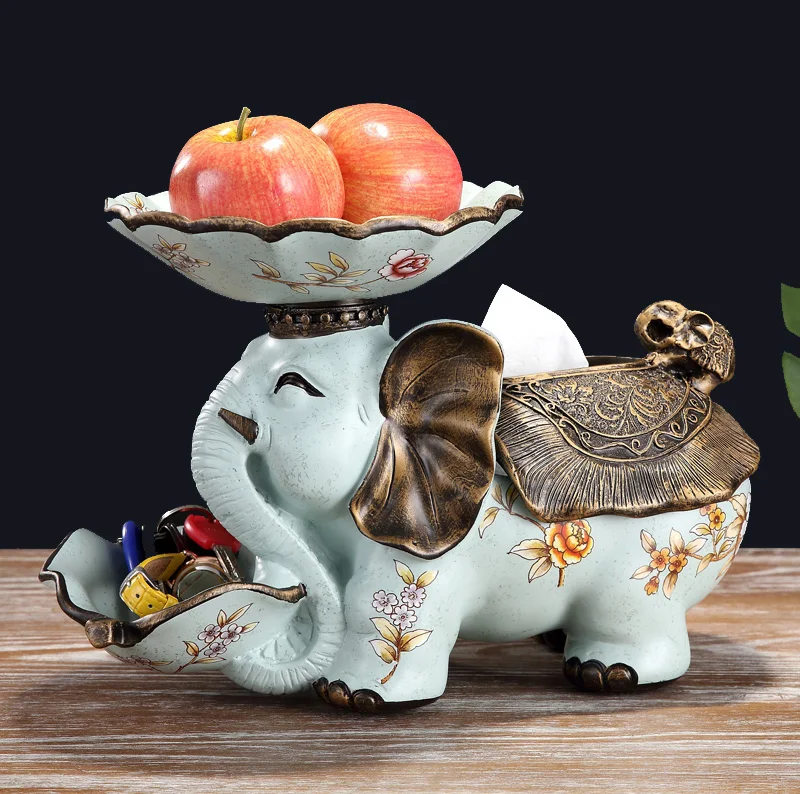 Европейская смола Lucky Elephant Фруктовая тарелка многофункциональная коробка для