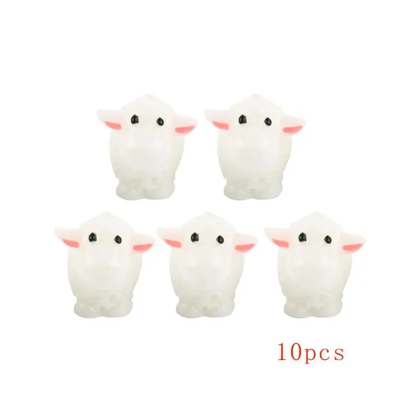 

10 шт./компл. милые мини-животные ежик овца курица сказочные садовые фигурки миниатюры домашние микро миниатюры аксессуары декор