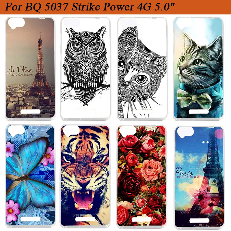 Чехол для BQ BQS 5037 Strike Power 4G мягкий силиконовый чехол из тпу с рисунком (5 0 дюйма)