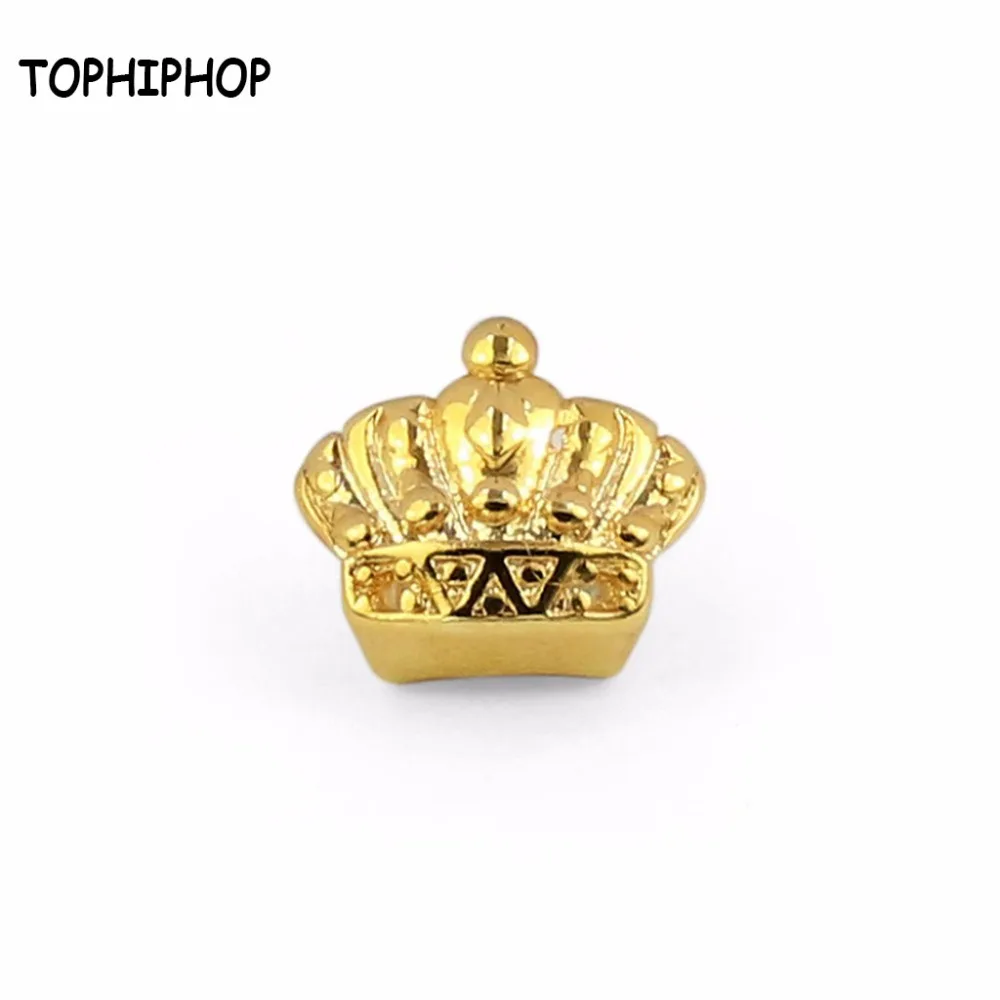 TOPHIPHOP Хэллоуин зубы в стиле хип хоп с новым Корона одной золотыми зубьями съемный