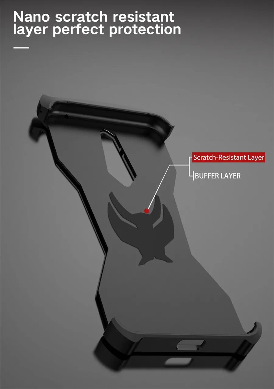 Для Xiaomi Черная Акула Helo чехол R-JUST пантера магнитный Алюминий Металл для Xiaomi Blackshark Helo Чехол ударопрочный чехол