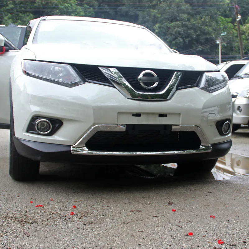 2 шт. ABS Хром Передняя средняя сетка орнамент крышка планки для Nissan X Trail Rogue T32 2014 2015