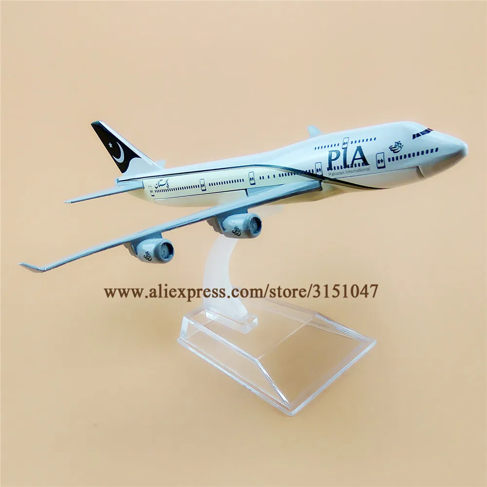 Пакистан воздуха PIA Airlines B747 Боинг 747-400 Воздушный самолет сплав для модели металла