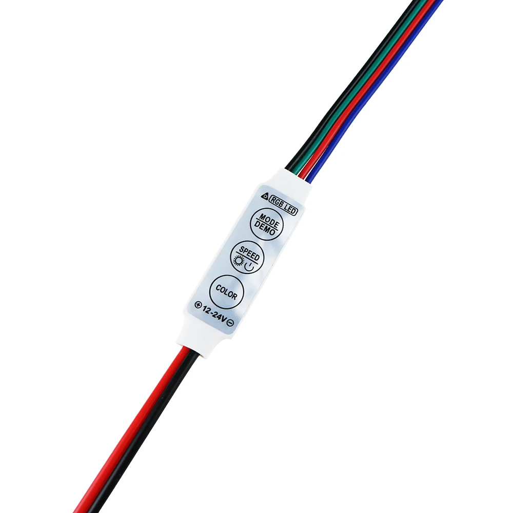 10 шт. 12В 6А 3 клавиши LED мини RGB контроллер с переключателем для 5050 3528 светодиодные