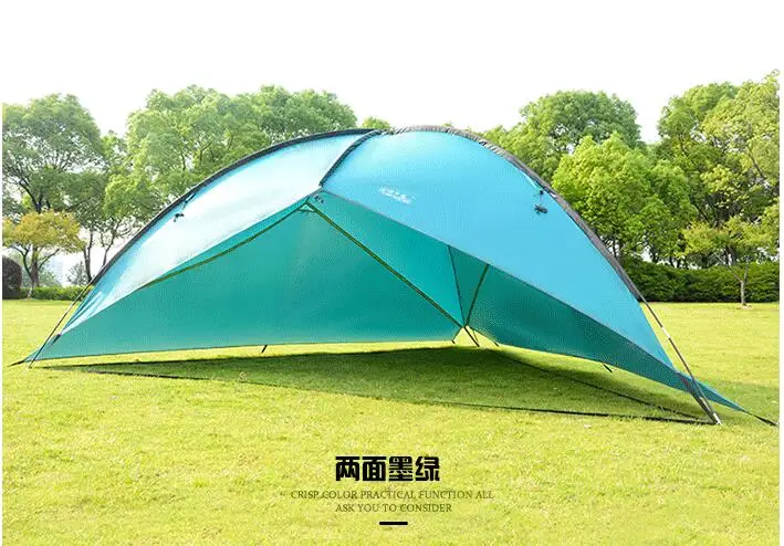 Army Green 2 wall 4 5 6 8 человек 480*480*480*200 см водонепроницаемый навес огромный солнцезащитный навес палатка-тент пляж беседка Рыбалка Открытый Кемпинг палатка - Цвет: Army Green 2 wall