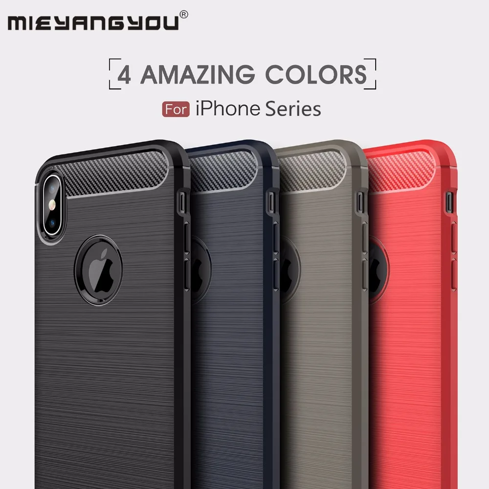 Чехлы для телефонов из углеродного волокна iphone X XS Max XR 7 8 6 6s Plus 5 5S SE Мягкая