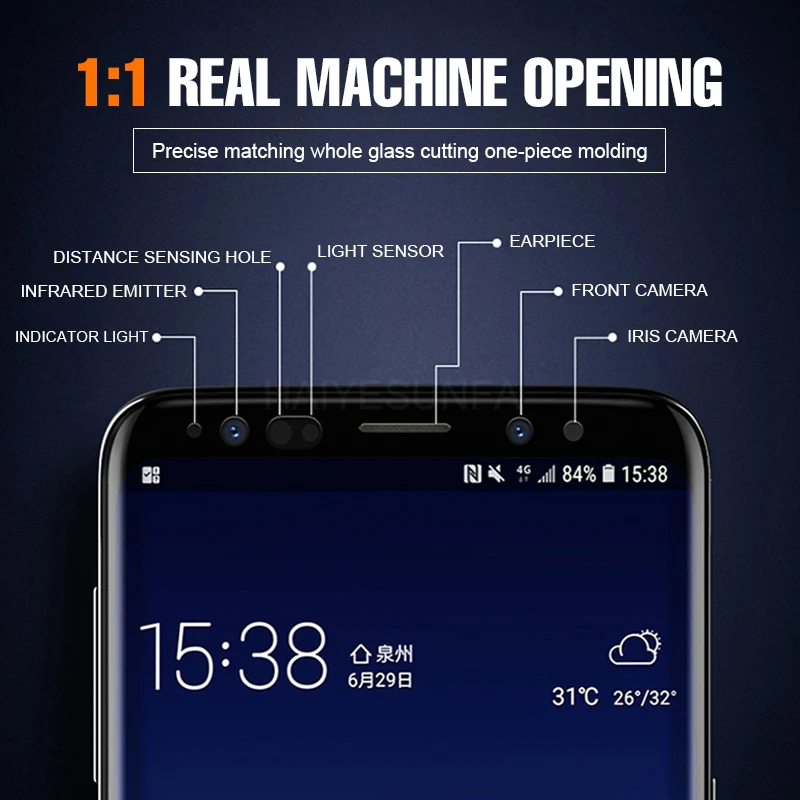 Защитное стекло S9Plus Note9 для samsung s9 plus note 9 Защитная пленка экрана samsun 3d изогнутая