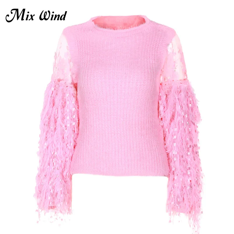 Смешанный ветер женская одежда Весенняя мода Совместное водолазка свитер