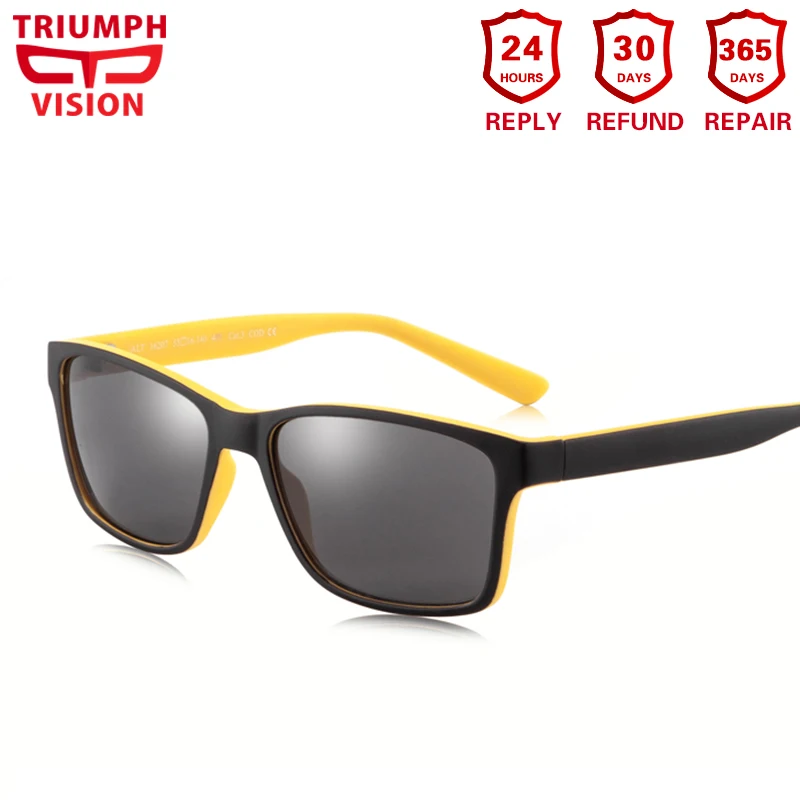 Очки TRIUMPH VISION с минусом мужские модные квадратные солнцезащитные очки по рецепту