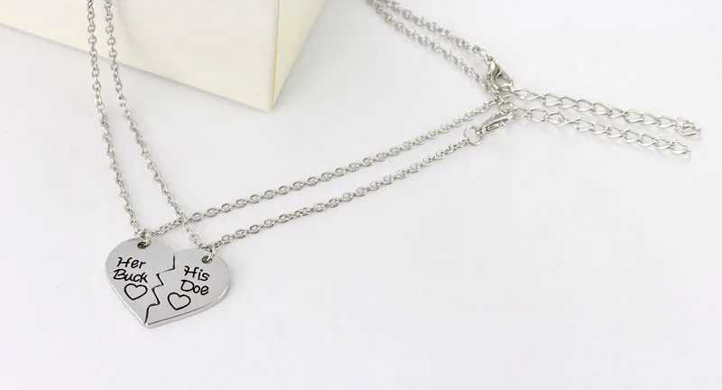 Ее ожерелье с подвеской в форме сердца 2 сломанных ожерелья любовь навсегда